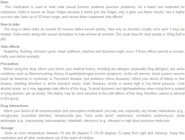 Some info about cialis(tadanafil) Cialis